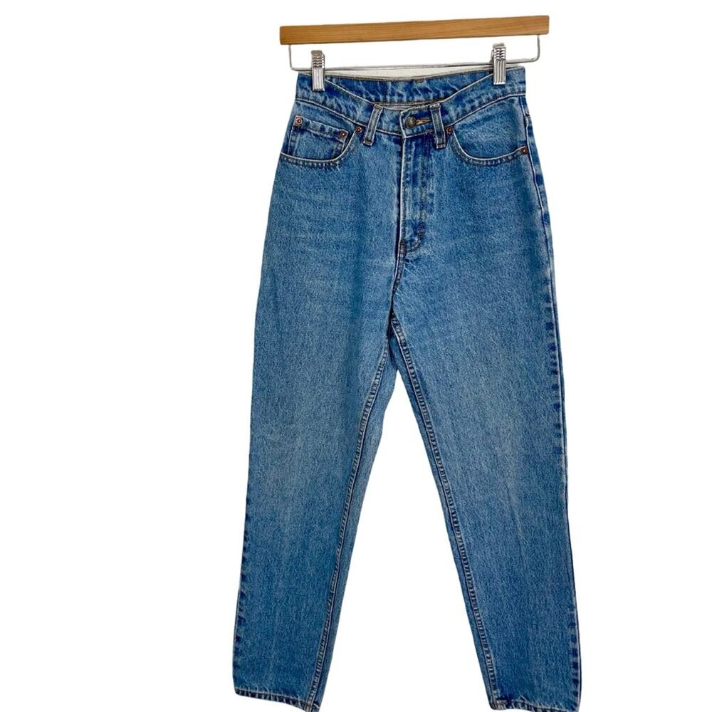 Vintage 1990s Jordache Denim Blue Jeans 24" Waist Tapered Mom Jean High Rise